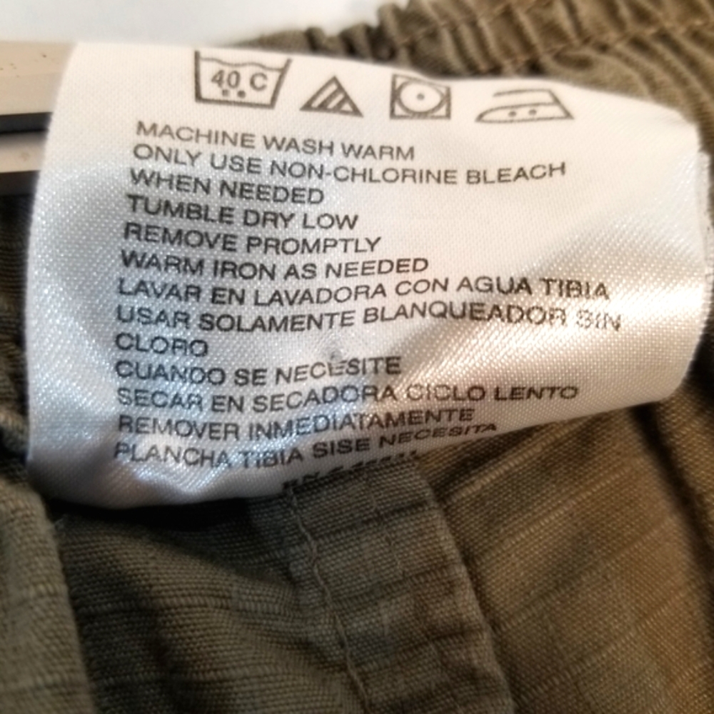 Umbro Mens Size M Cargo Shorts Army Green Draw String Elastic Waist Zipper Fly - Picture 7 of 13